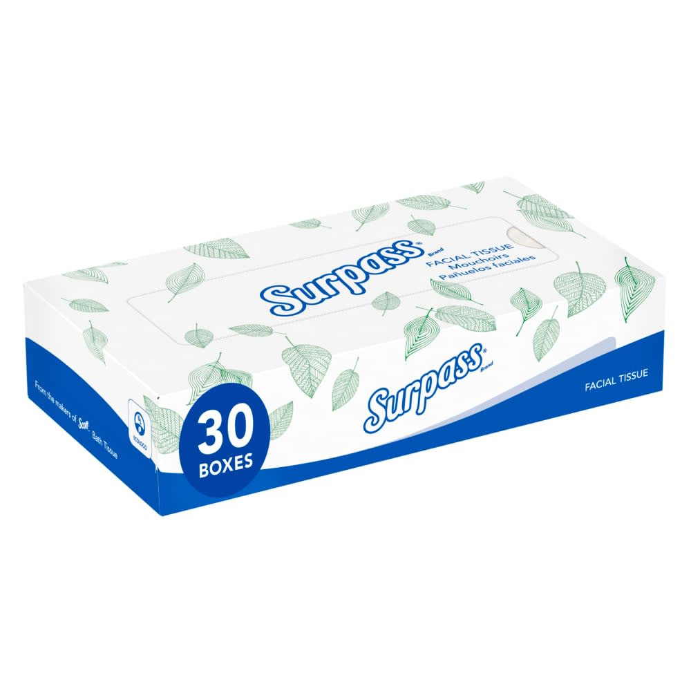 GuestSupply US | Surpass® Ecologo Facial Tissue Flat Box, 100